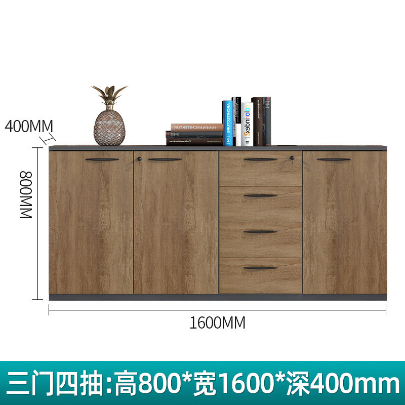 File cabinet low cabinet office storage cabinet drawer with lock information cabinet floor cabinet tea cabinet wooden