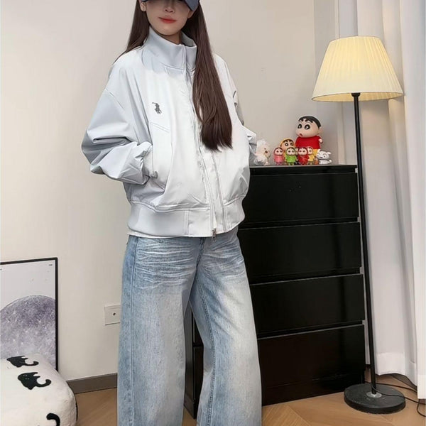 Korean fashion versatile baseball jacket women's 2025 early autumn new foreign style age reduction thin versatile jacket top