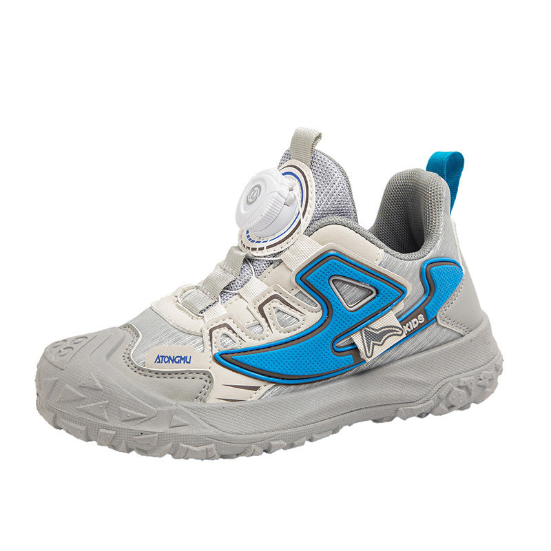 Children's sports shoes 2025 autumn new soft-soled non-slip mesh casual shoes medium and old children's versatile dad shoes