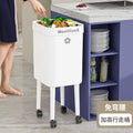 No-bend, high-capacity, mobile trash can with wheels – perfect for home use in living rooms, bedrooms, kitchens, and bathrooms