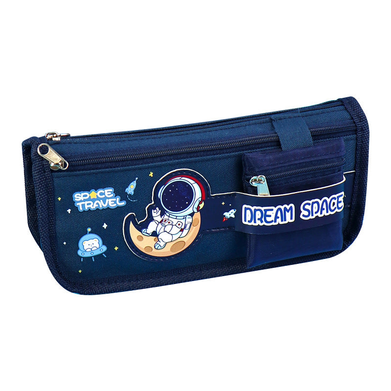 Pencil bag wholesale large capacity boy stationery bag children pencil bag primary school students good quality canvas multi-functional stationery box