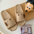 New fashion women's slippers 2025 cartoon flat bottom versatile anti-slip outdoor beach one-strap sandals wholesale indoor
