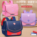 New british style horizontal elementary school backpack - grades 2-5, spine protection, weight reduction, water-resistant, minimalist design, durable