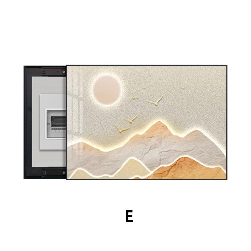 Rizhao Jinshan meter box decorative painting light luxury high sense push-pull blocking distribution box hanging painting mural