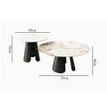 Large and small round coffee tables