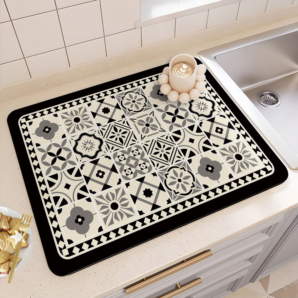 american diatom mud table mat for home insulation mat countertop absorbent mat kitchen drain mat bowl and plate water control mat
