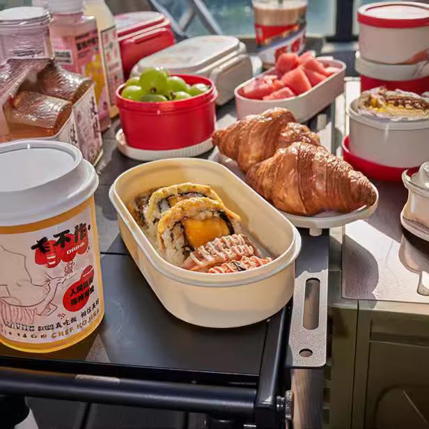 Antibacterial bento box can be single and double-layer bacteriostatic, office workers with lunch box, office lunch box can be carried by microwave oven heating