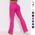 New arrival cross-border breathable brushed high waist elastic butt lift casual wide leg nine-point pants running fitness yoga bottom pants