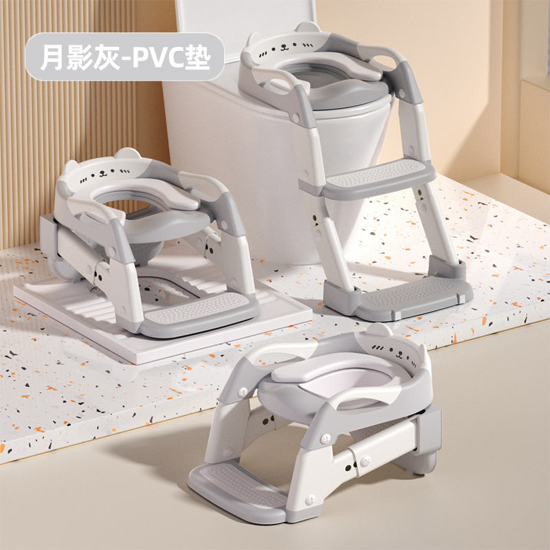 Foldable & adjustable baby potty ladder - 3-in-1 portable toilet training aid for toddlers