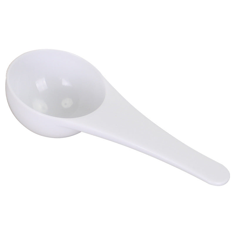 30ml plastic measuring spoon - round bottom, ideal for fertilizer, liquids, powders, and pet food. non-edible, holds 30 grams of water