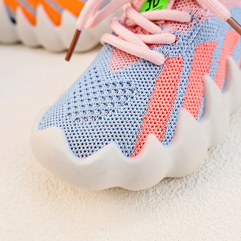 spring/autumn kids' octopus coconut shoes: breathable athletic sneakers for boys, casual sock shoes for girls, versatile and stylish