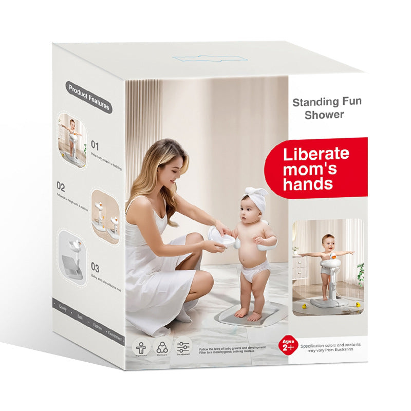 Baby standing bathing handy gadget infant bath bath tub bathing table newborn baby washing butt handy gadget