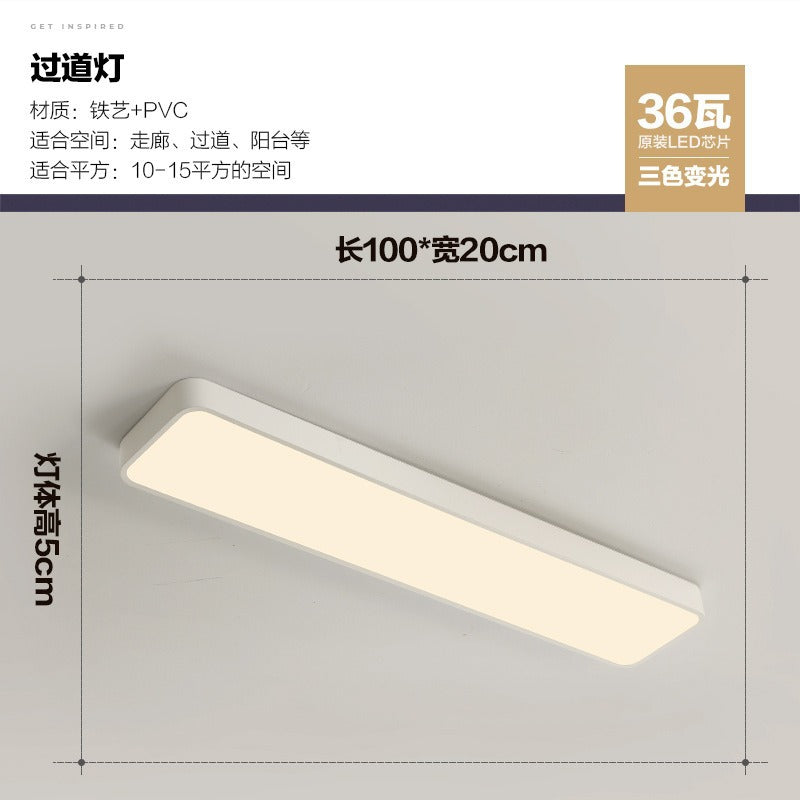 Ultra-thin minimalist seamless long aisle ceiling light simple LED balcony entrance door cloakroom lighting