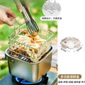 Creative multifunctional pot outdoor portable fruit box for home square fryer with frying basket crisper box can be personalized
