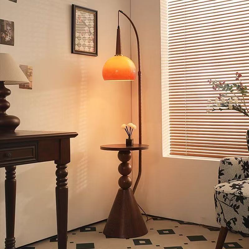 American retro fishing floor lamp living room sofa side storage rack coffee table grapefruit lamp medieval style bedroom bedside lamp