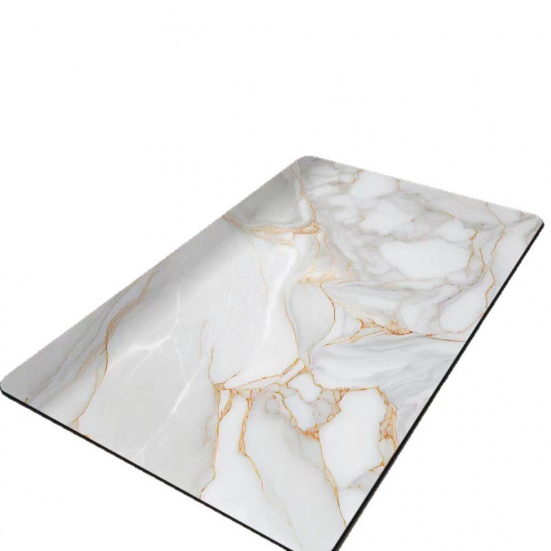 marble pattern diatom mud floor mat for home bathroom door absorbent mat non-slip mat bathroom quick-drying foot mat