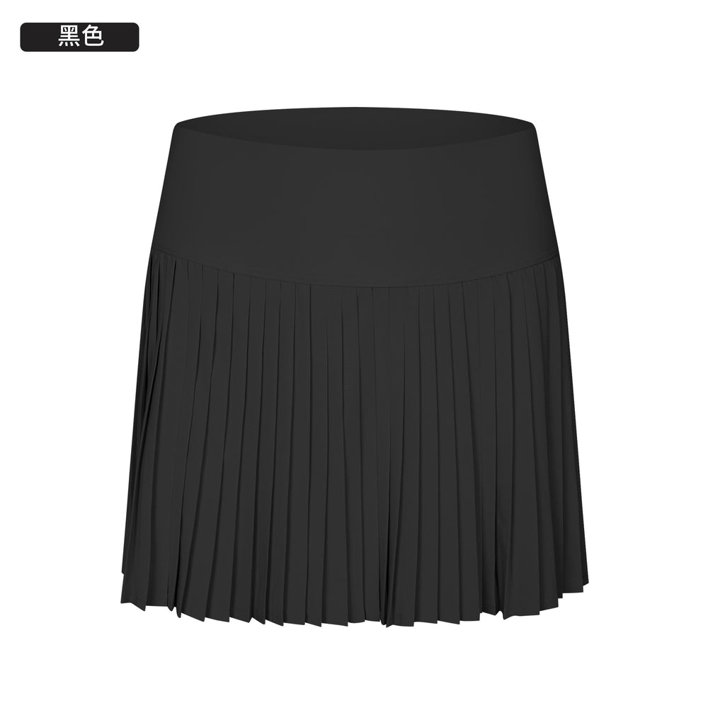 Carefully selected new water-cooled elastic fashionpleated skirt double-layer fashion tape three-point sports pants dk383