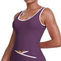 new arrival color matching double-sided brushed tight breathable long sports vest running fitness yoga wear tops for women