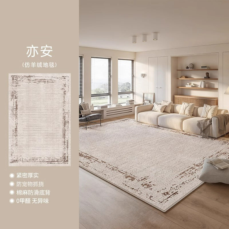 Distributed carpet living room new arrival no-wash and wipeable accessible luxuryclassy waterproof and stain-resistant floor mat modern casual bedside blanket