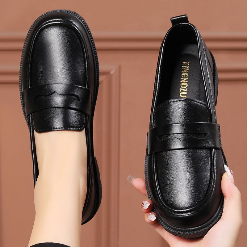 2025 soft-soled comfort shoes for women: new spring/autumn flat shoes for middle-aged and elderly women, non-slip leather loafers