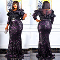 supply of african export women's clothing sequinembroider long skirt silm mermaid dress evening dress performance costume