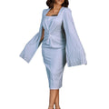 D264  fashionplus size women's clothing  new fashion beaded cloak twist knot pure color fashiondress