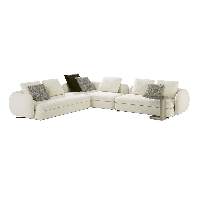 Saint-germain fabric sofa - luxury living room set, italian minimalist curved & unique shape sofa combination