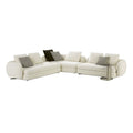 Saint-germain fabric sofa - luxury living room set, italian minimalist curved & unique shape sofa combination