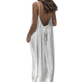 cross-border hot seller: art print spaghetti strap backless maxi dress - loose fit, comfortable loungewear dress - in stock
