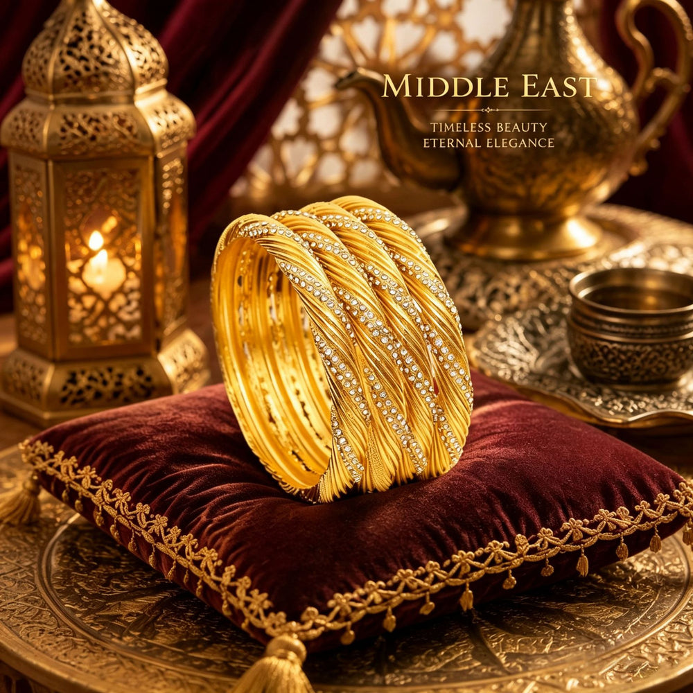 Ancient method cable stitch twisted diamond bracelet accessible luxury golden wrapped cable stitch hand middle eastern women's easiest for match gold-plated bracelet