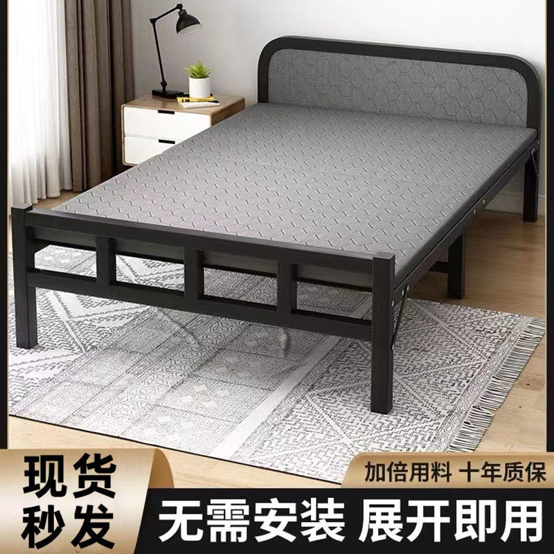 Folding bed single bedfor homenap bed office lunch break bed dormitory iron rental house simple bed companion bed
