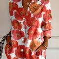 wholesale women's long-sleeved shirts, trendy all-season shirts with popular cross-border print designs, dropshipping available