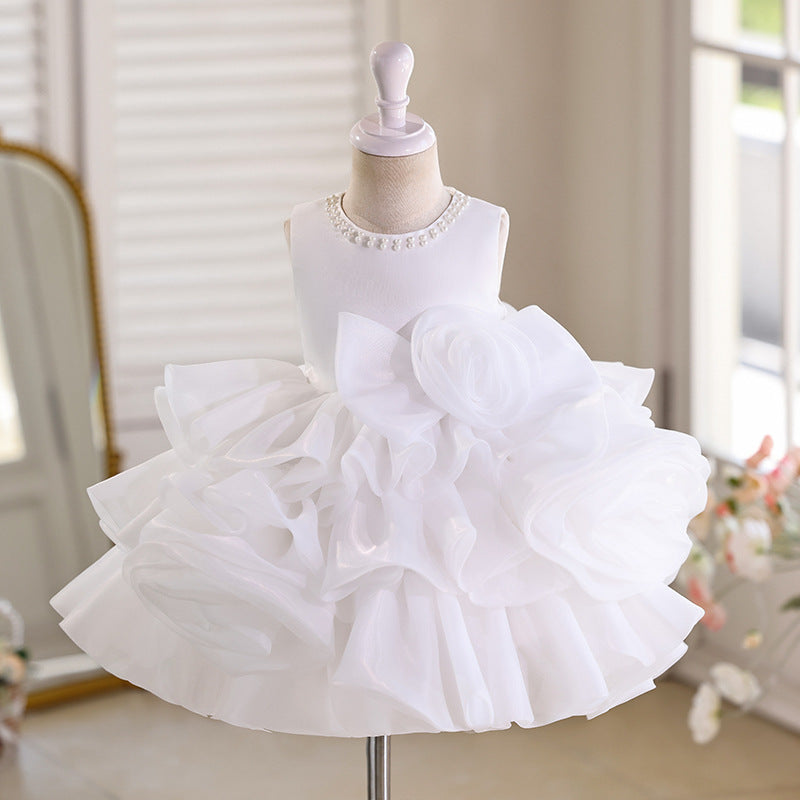 hot-selling baby girl princess dress, fluffy cake dress, skirt, children's day costume, birthday, one-year-old, in stock