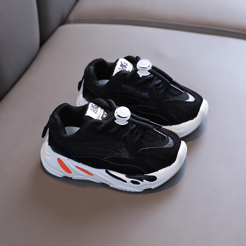 Boys' athletic shoes, new spring and autumn styles, kids' chunky sneakers, baby girls' casual running shoes, children's breathable and fashionable footwear