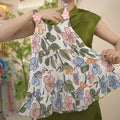 Kids' floral cartoon casual summer dress - soft & breathable, lightweight cotton-blend sundress for a fresh, stylish look