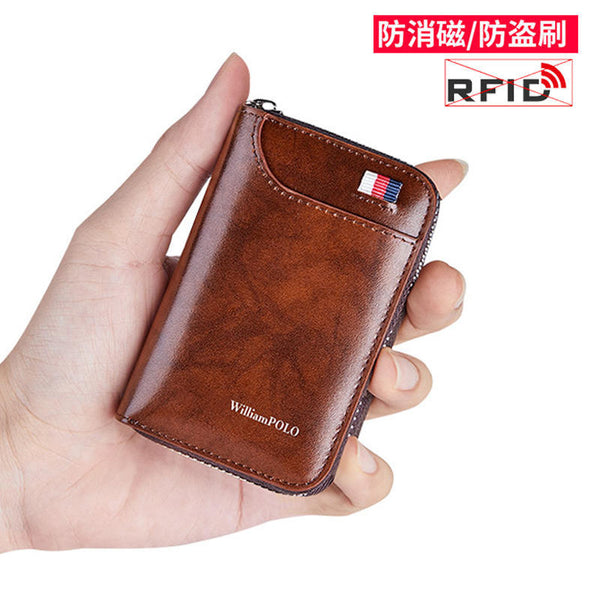 Emperor Paul Card Bag Men's New Leather Card Bag Wallet Large Capacity Access Control Card Cover Multi-Card Position Card Bag Wholesale