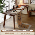 Solid wood computer desk, minimalist wall-mounted double desk for writing and studying, home bedroom narrow desk, office desk
