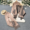 Fashionable casualsuit women's easiest for match bottom mid-collar knitting shirt women's sweater shawl scarf outwearloose pants