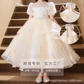 Amazon hot selling girls' dresses: new luxury floral girl dresses, high-end children's hostess princess dresses, tutu skirts - summer collection
