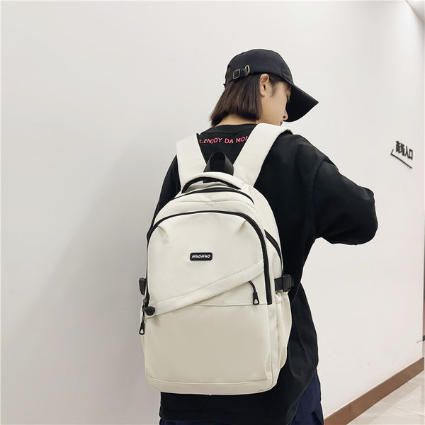 Trendy fashion backpack high school student college student simple lightweight large capacity travel backpack