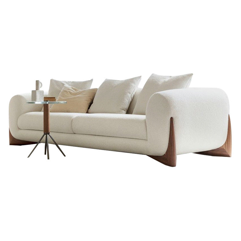 Japanese designer internet celebrity cream wabi-sabi style fabric sofa small apartment living room cashmere casual sofa wholesale