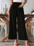 european and american cross-border foreign trade women's clothing independent station shein   pure colorcasualstraight-leg pants