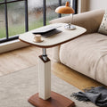 Saddle leather adjustable side table for home bedside table medieval style living room coffee table small table movable bedside computer table