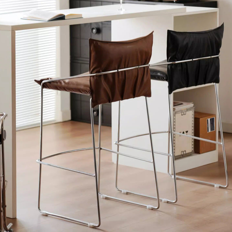 Retro bar chair casualfor home soft backrest high stool medieval style casual makeup chair creative designer chair
