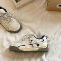 Designer niche sneakers for women, 2026 summer collection. high-end, trendy, versatile, and chic student shoes. chunky platform white sneakers