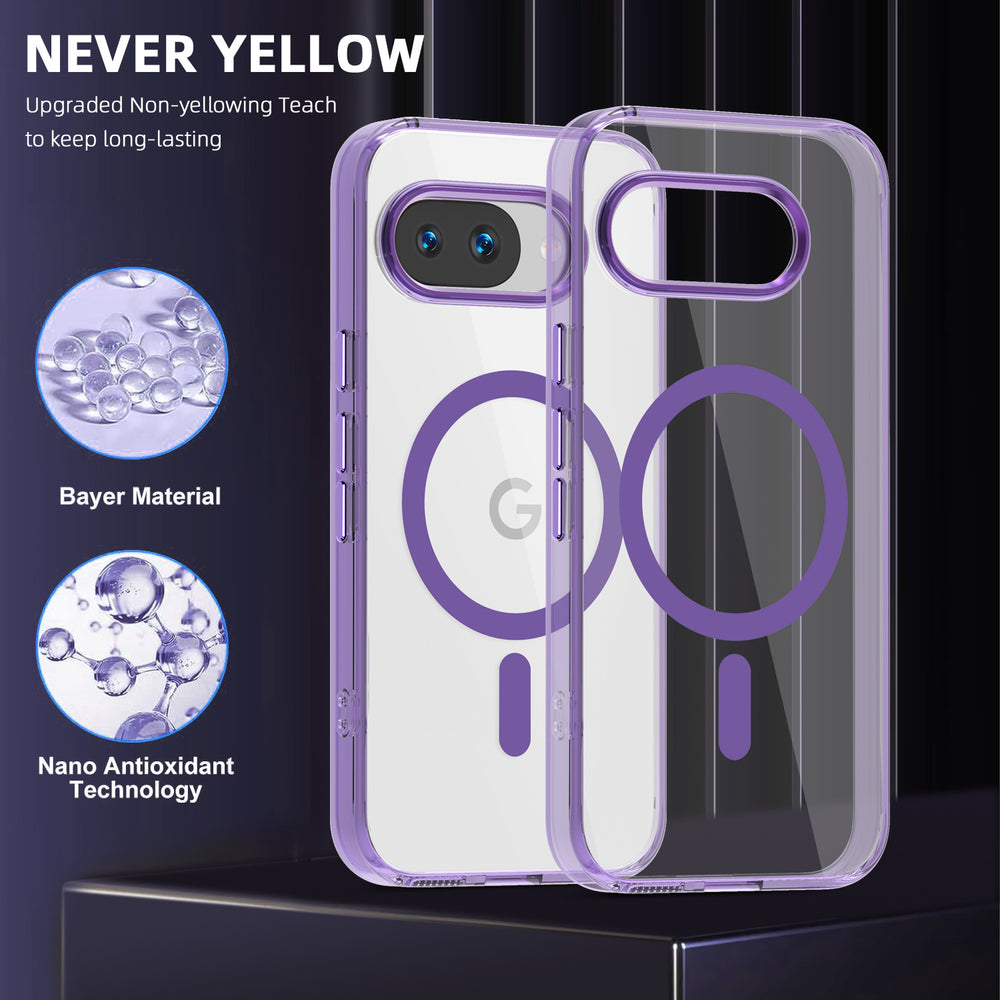 ice color magnetic suction suitable for google 9a charging mobile phone case pixel10 ice mist semi-transparent anti-fall cross-border case