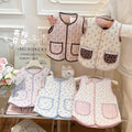 Autumn/winter girls' trendy quilted padded vest - korean style warm outerwear for baby girls - kids' fashion clothing