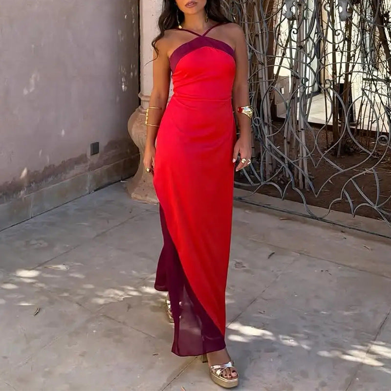 summer new arrivals: european & american style women's clothing - elegant, slim-fit, solid color bodycon maxi dress