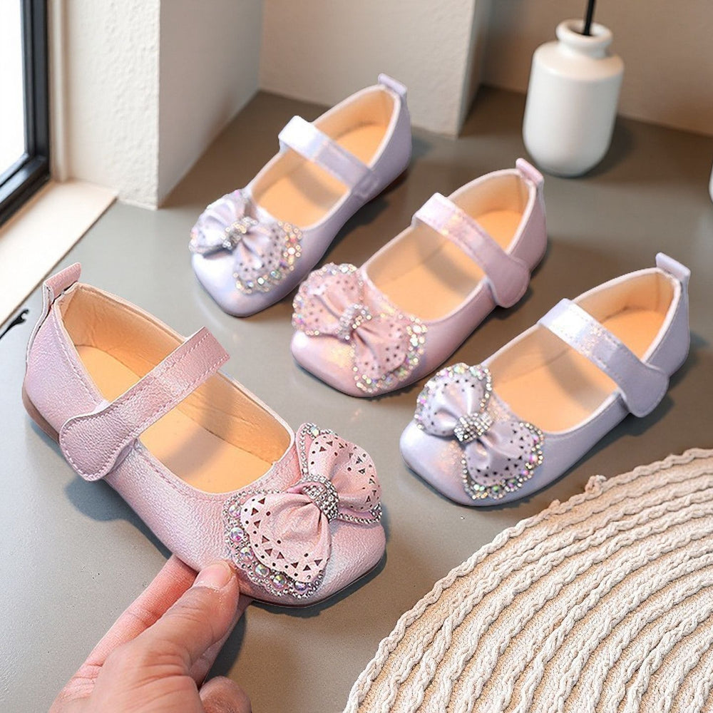 autumn new girls' princess shoes - stylish soft sole cute bowknot toddler & baby flats
