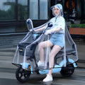 Ride-hailing driver raincoat - foldable electric vehicle poncho, extra large & thick, unisex, full body transparent raincoat